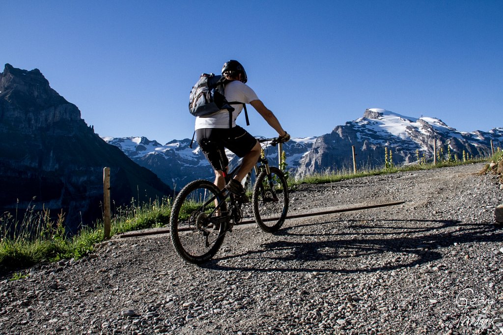 Beat Barmettler in Engelberg - beat barmettler biking hahnen morgenstimmung titlis uphill 