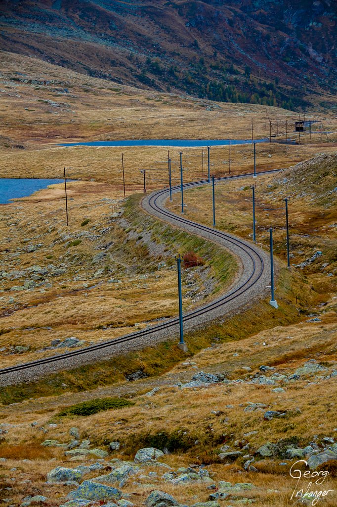 Bernina Express Railway - geleise herbst laco bianco landschaft 